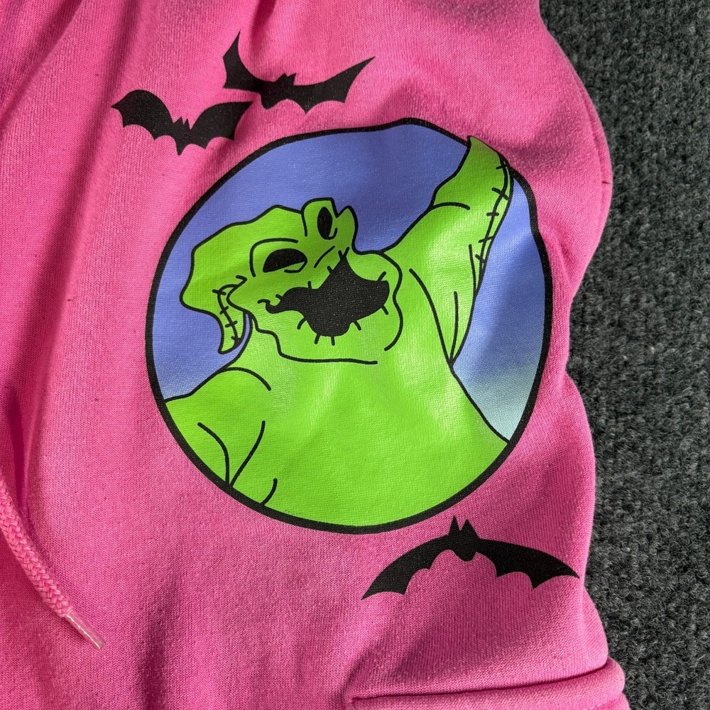 Disney Tim Burton's The Nightmare Before Christmas Sweatpants Women 29x26.5 Pink - Picture 3 of 13